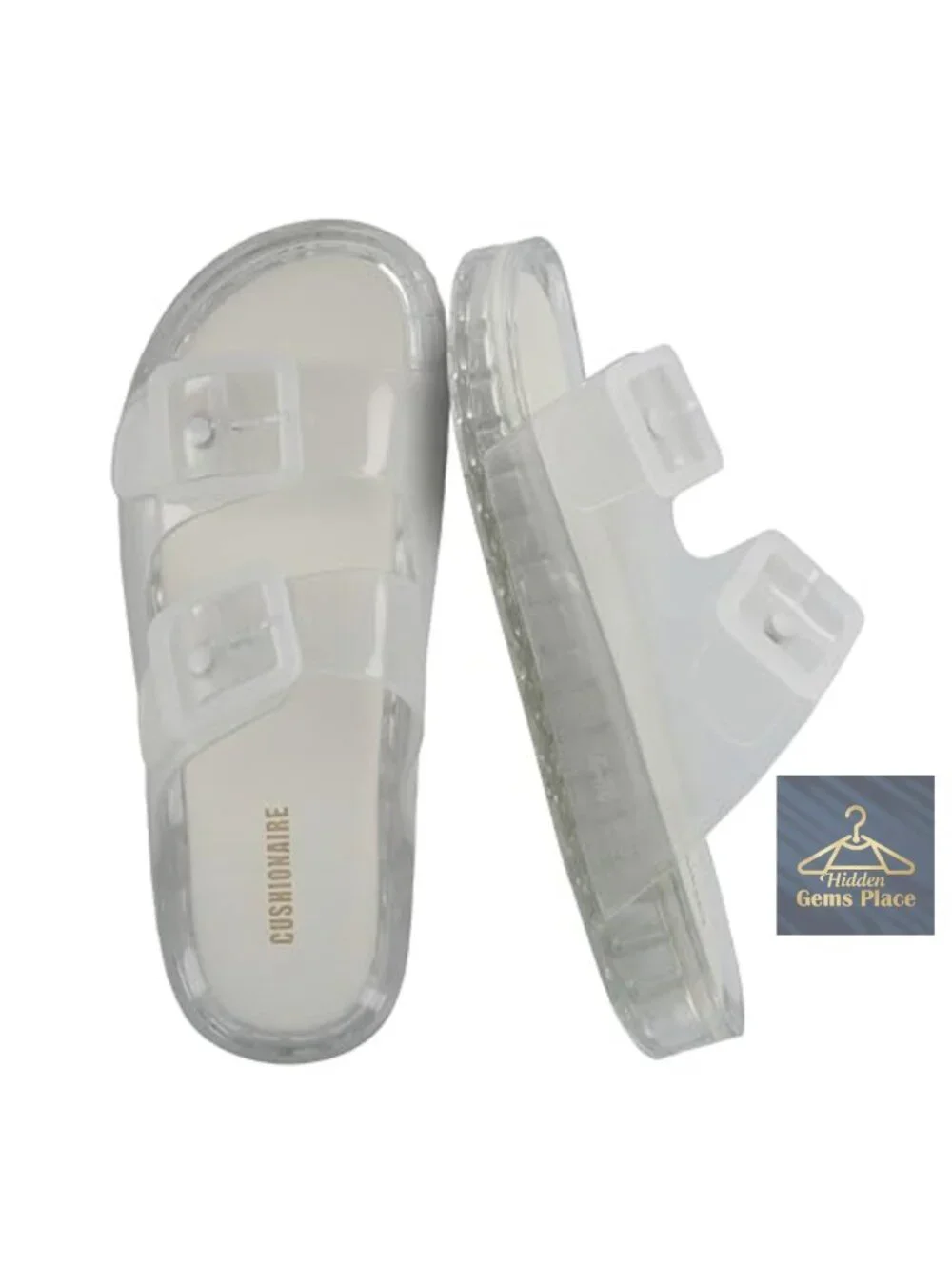 Water Resistant Double Buckle Adjustable Slides Women's Sandals